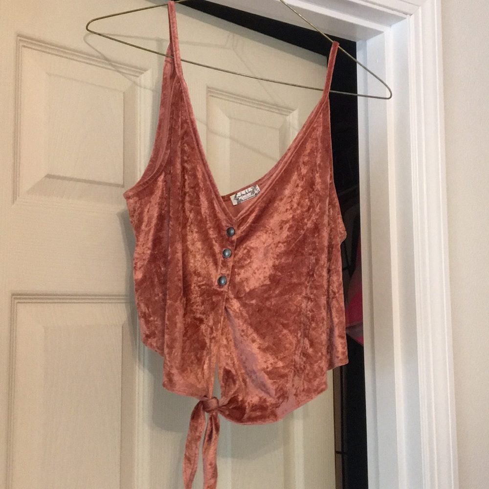 Free people velvet crop tank